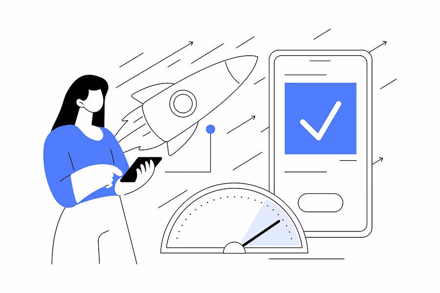 Visual graphic showing structured workflow and performance process.