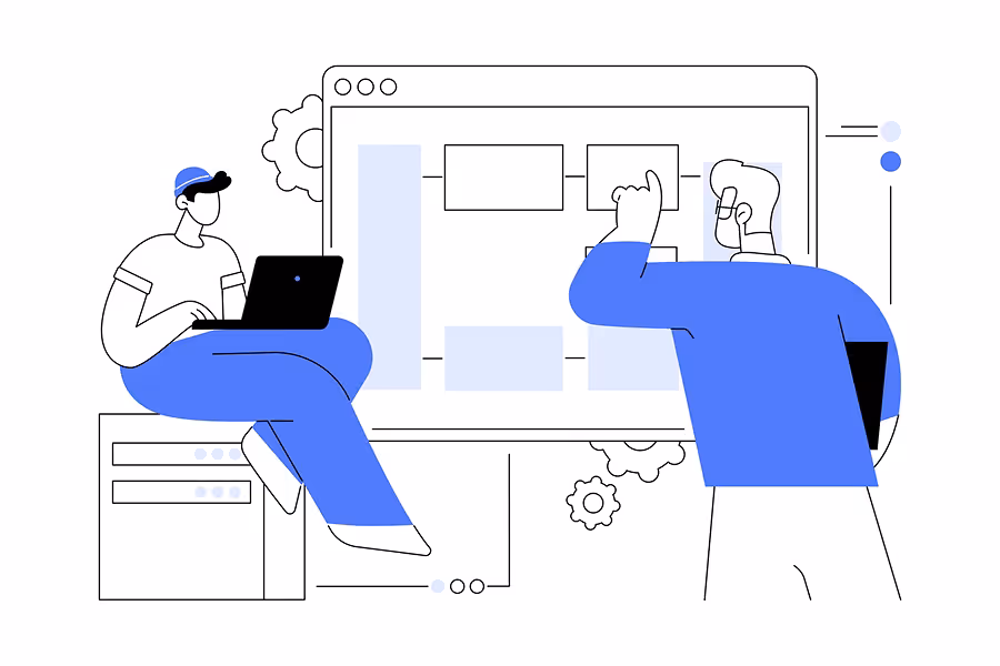 SEO audit graphic showing site health metrics.