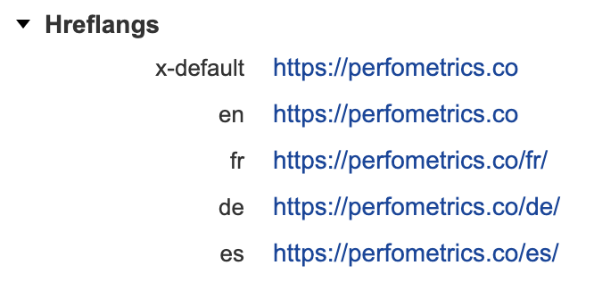 Perfometric hreflang example