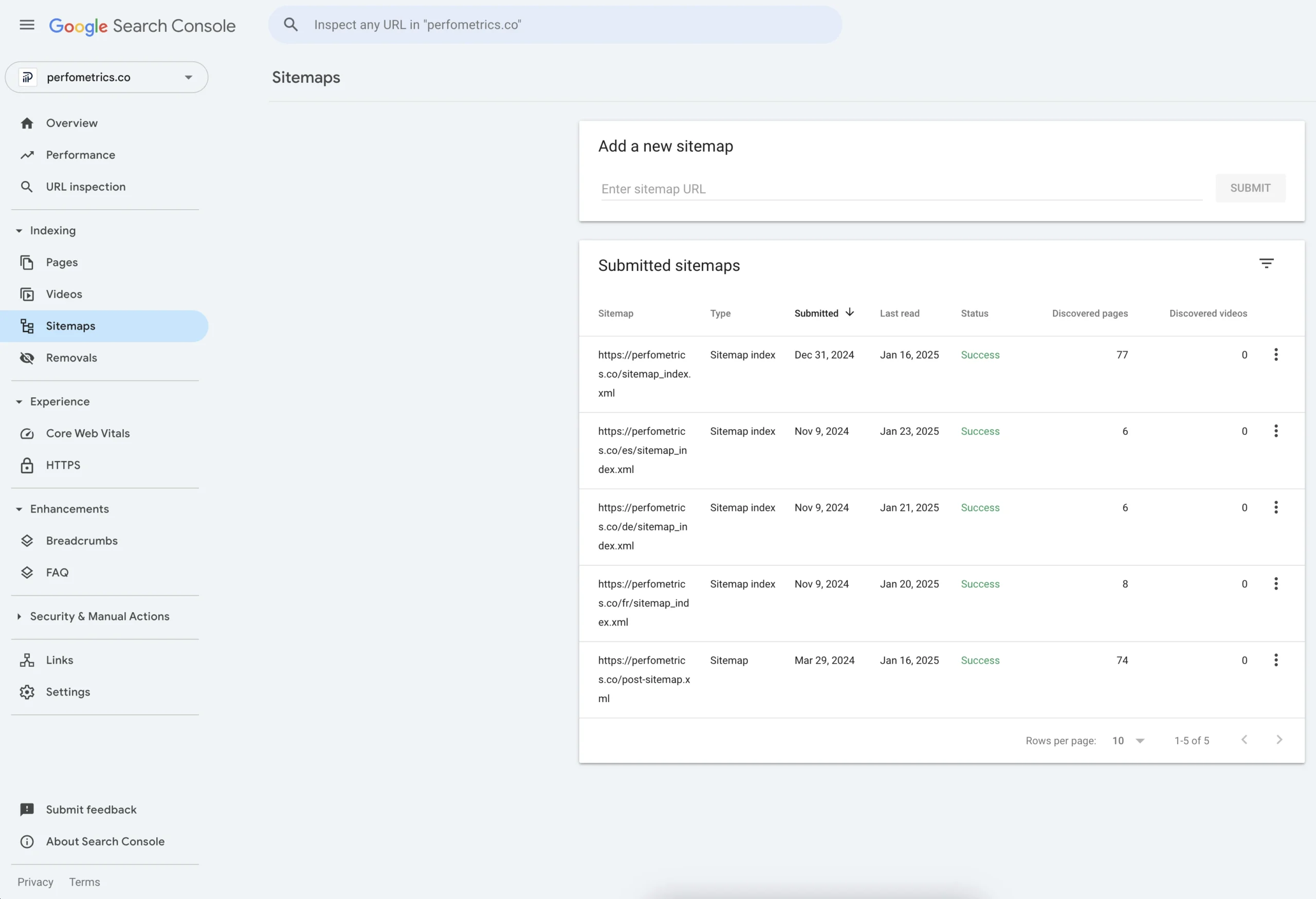 Sitemap in Google Search Console for Local SEO